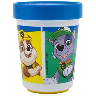 Imagen de Stor Vaso Infantil Reutilizable Bicolor con Base Antideslizante de 260 ml La Patrulla Canina