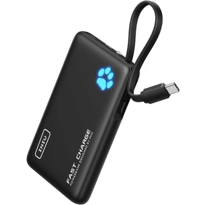 Imagen de INIU Power Bank, Slimmest PD 20W 10000mAh Bateria Externa con Cable USB C Integrado, In&amp;out PD3.0 QC4.0 Carga Rapida Portatil para iPhone 16 15 14 13 12 Pro MAX Samsung S22 S21 S20