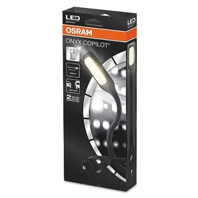 Imagen de OSRAM Onyx Copilot M+ 7, luz de Lectura LED para el Interior del vehículo, conexión a través Encendedor Cigarrillos, M+7, Caja Plegable (1 Pieza)