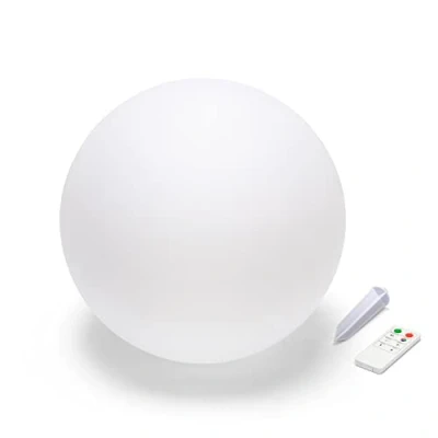 Imagen de VELAMP Esfera LED RGB recargable solar de 40cm. Con control remoto