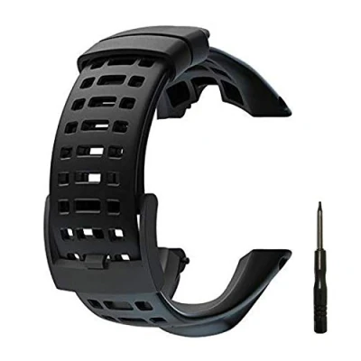 Imagen de JTMM Reemplazo de Reloj Goma Flexible,Suunto Ambit 1/2 / 2S 2R 3 Sport Run Peak Banda Premium Resistente al Agua 24 mm Destornillador Incluido