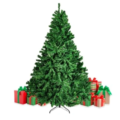 Imagen de Árbol de Navidad Artificial Muy frondoso 120 cm y 401 Ramas. Pino PVC Color Verde Intenso con Ramas Plegables ignífugas Soporte pie