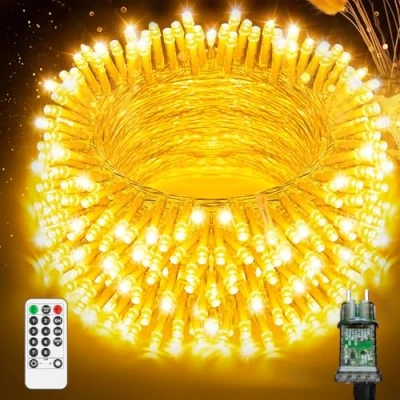 Imagen de fullarrive Luces Navidad Exterior, Arbol 45m 400 Led Impermeable,Luces Interior 8 Modos, Luz Exterior con Mando a Distancia Temporizador