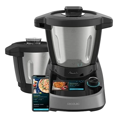 Imagen de Robot de cocina Cecotec Mambo Touch con Jarra Habana, 1600W, 3.3 l, 37 Funciones, Wi Fi, TFT 5, Negro