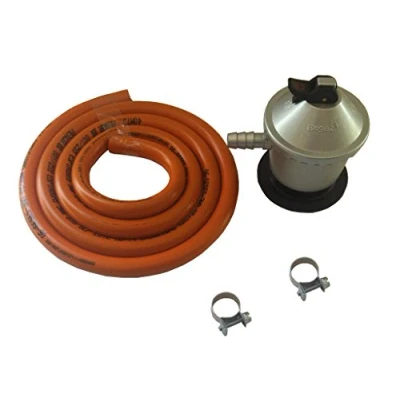 Imagen de Kit cocina a gas portatil Incluye regulador de gas, tubo butano 1.5 metros y dos abrazaderas