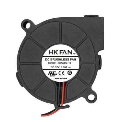 Imagen de Ventilador de refrigeración sin escobillas, 50 mm x 15 mm, 12 V, CC, con cojinete doble bolas, modelo BB5015H12, terminal UL TUV 2 pines