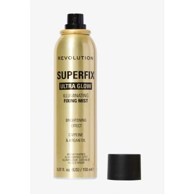 Imagen de Revolution Superfix Glow Fixing Mist, Spray Fijador Iluminador para Maquillaje, Acabado Radiante, Vegano y Libre de Crueldad, 150ml