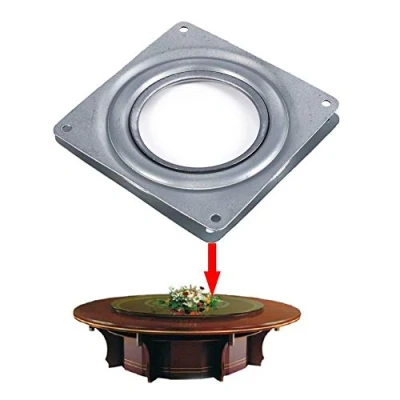 Imagen de Rodamiento Giratorio Rodamientos Base Giratoria Metal Cuadrada Cojinete 4 &quot;, Placa Lazy Susan Asiento Válvula para Instalación Silla