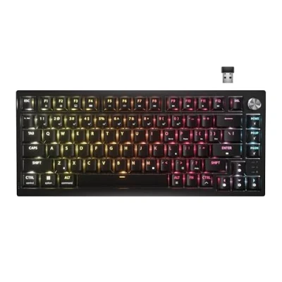 Imagen de Corsair K65 Plus Wireless 75% RGB Teclado mecánico para Juegos Intercambiable en Caliente Conmutadores táctiles pre lubricados MLX Fusion Dos Capas de amortiguación Ruido Teclas PBT