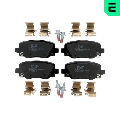 Imagen de OPTIMAL BP 12888 Juego de pastillas freno Eje trasero con avisador acústico desgaste tornillos pinza accesorios JEEP: Cherokee V