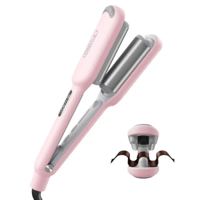 Imagen de TYMO ROVY Rizador Pelo Ondas, de 25 mm para Grandes Rizos, Ideal Principiantes, Ondas Instantáneas, Ondulador Iónico con 4 Temperaturas, Pantalla LED, Plancha