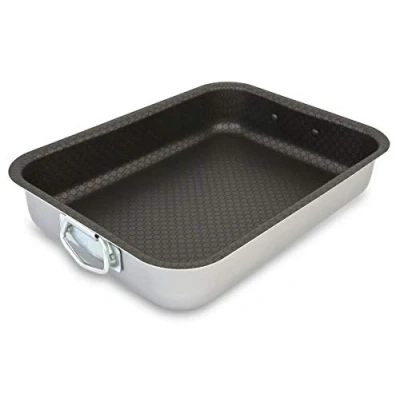 Imagen de Menax Rustidera de Horno Bandeja Universal para Asar Bandejas Hornear Fuentes Recubrimiento Antiadherente 40 cm