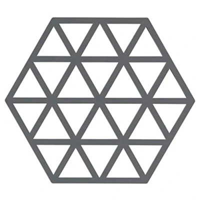 Imagen de Zone Denmark Trivet Triangles Cool Grey 16 x 14 cm
