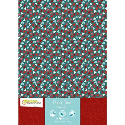 Imagen de Clairefontaine ES Avenue Mandarine CC037C Pack de 96 páginas impresas 29,7 x 42 cm, 170 g (24 diseños 4), Celebración