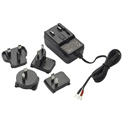 Imagen de VIMAR 40104 Fuente de alimentación conmutada 100 240Vac 50/60Hz, enchufe 2P Intercambiable Estándar Europeo, Reino Unido, América y Australia, Salida con Terminales 24Vdc 1A, Negro