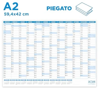 Imagen de Calendario 2025 de pared, 59 x 42 cm, planificador Positivo Plegado Formato pared Maxi A2