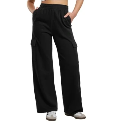 Imagen de Urban Classics Baggy Terry Pantalones cargo, Mujer, Talla: XL, Black
