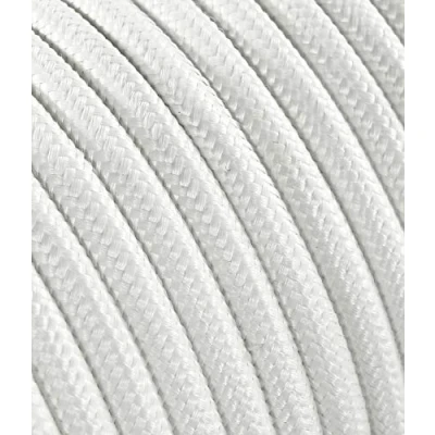 Imagen de Creative Cables Cable Textil Flexible Eléctrico Redondo para iluminación TO53 Blanco 10 Metri, 2 Cavi