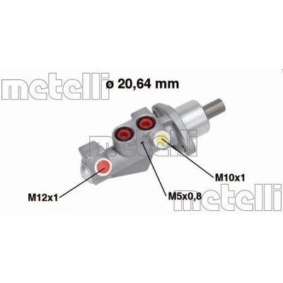 Imagen de METELLI 05 0750 Cilindro Maestro de Freno 20,64 Aluminio