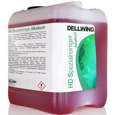 Imagen de DELLWING HD limpiador especial alcalino 5L ultrasónico concentrado premium para limpiar piezas de automóviles como carburadores, culatas cilindros, inyectores, boquillas inyecció