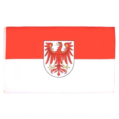 Imagen de AZ FLAG Bandera Estado de Brandeburgo 90x60 cm Brandenburg Alemania 100% Poliéster Con Ojales Metal integrados 50g Colores Vivos Y Resistente A La Decoloración