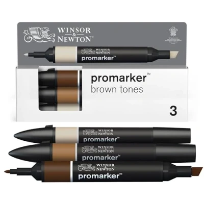 Imagen de Winsor &amp; Newton Promarker, Set de 3 Tonos Marrones