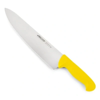 Imagen de Arcos Serie 2900 Cuchillo Cocinero Ancho Hoja de Acero Inoxidable NITRUM 300 mm Mango inyectado en Polipropileno Color amarillo
