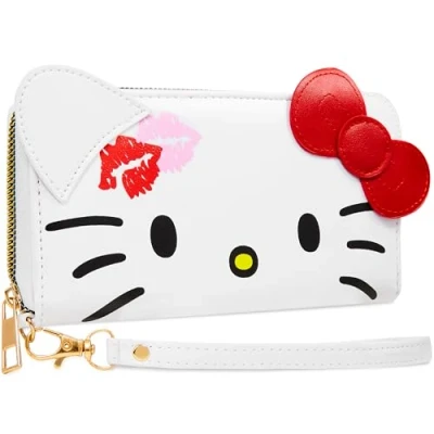 Imagen de Hello Kitty Cartera con Cremallera para Mujer, Ranura Tarjetas Regalos Mujeres