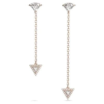 Imagen de Swarovski Pendientes de Aro Ortyx para Mujer, Cristal Blanco Talla Triangular, en Baño Rodio, Colección
