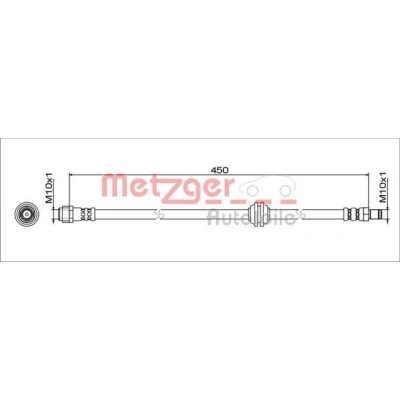 Imagen de METZGER 4111775 Latiguillos de Freno Eje trasero izquierda, trasero, derecha 450
