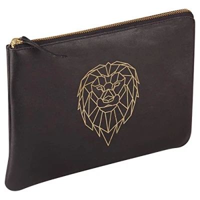 Imagen de Clairefontaine 410186C Funda universal de piel auténtica, 27 x 19 cm, diseño león