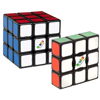 Imagen de Paquete de Inicio Rubik&#039;s, Conjunto Regalo del clásico Cubo 3x3 y Edge 3x3x1, antiestrés, Alivio la ansiedad, Juegos Viaje, para Adultos niños a Partir 8 años
