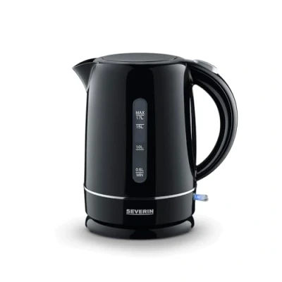Imagen de SEVERIN Hervidor de Agua, Capacidad 1.7 L, Potencia 2.200 W, Filtro para cal extraíble y lavable, Negro WK 4322
