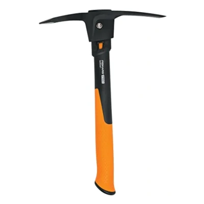 Imagen de Fiskars Pro Pico de excavación IsoCore S, Para trabajos en suelos duros y pedregosos, 36 cm, 1,2 kg, Negro/Naranja, 1062937
