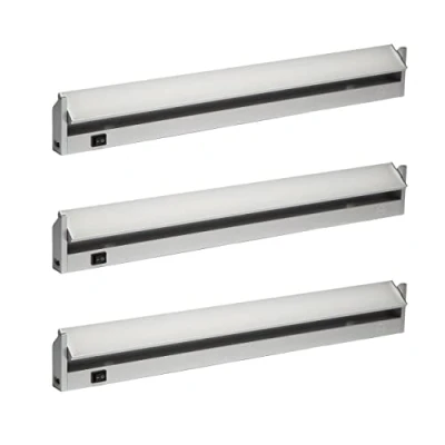 Imagen de Oktaplex 3x Luminaria bajo armario cocina Tira LED 800lm Alu 10W 230 V blanco neutro 4000K 60cm Rota orientable con interruptor