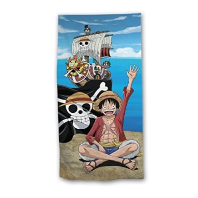 Imagen de Toalla de playa One Piece Luffy D. Monkey 100% algodón dimensiones: 70 x 140 centimetros