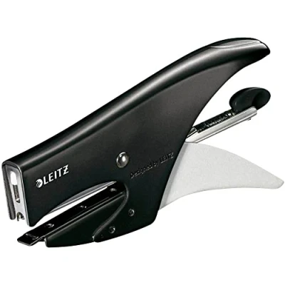 Imagen de Leitz Alicates de grapado, capacidad 15 hojas, cuerpo metal ergonómico, incluye grapas, gama WOW, 55312095 negro