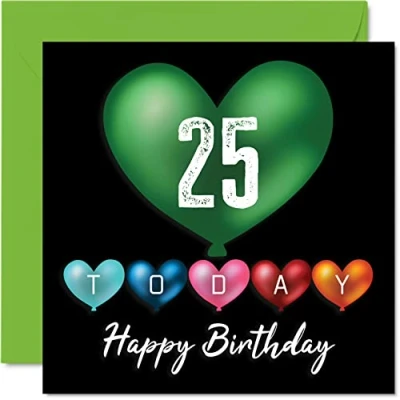 Imagen de Divertidas tarjetas de cumpleaños 26 para hombres y mujeres, globos corazón, tarjeta feliz hijo, hija, hermano, hermana, tío, tía, sobrina, sobrino, primo, 145 mm x