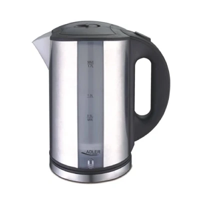 Imagen de ADLER AD 1216 Hervidor de Agua Eléctrico Acero Inoxidable. 1,7 Litros, Resistencia Oculta, Iluminado, Filtro Anti cal, Base 360º, 2200W