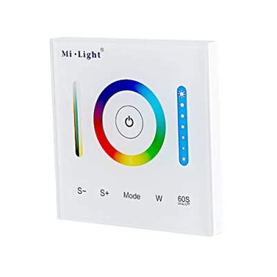 Imagen de Controlador de pared táctil MIBOXER montado en la para RGB/RGBW/RGB + CCT Cambio color tira luz LED con DC 12 24V