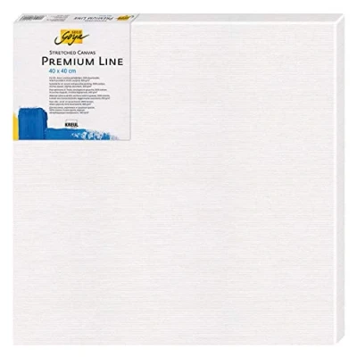 Imagen de KREUL 504040 Solo Goya Stretched Canvas Line, Bastidor 40 x cm en Calidad Premium, Lienzo 4 Veces imprimado, Ideal para óleos, acrílicos y témperas, Algodón, White