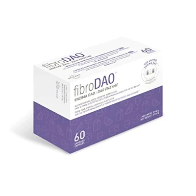 Imagen de fibroDAO Manejo de la Fibromialgia Causada por Déficit DAO/Intolerancia a Histamina 60 Cápsulas EFICAPS con Comprimidos Gastrorresistentes Enzima DAO y Magnesio