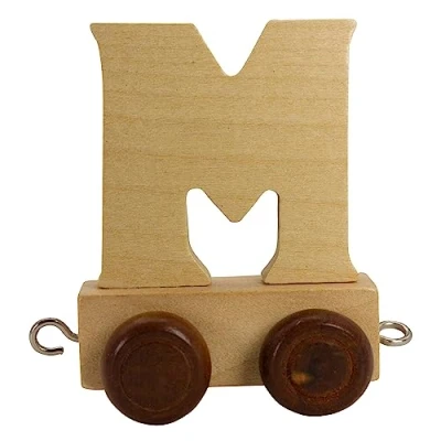 Imagen de GICO Tren de letras madera, tren, lok, vagón, A Z, nombre deseado (M)