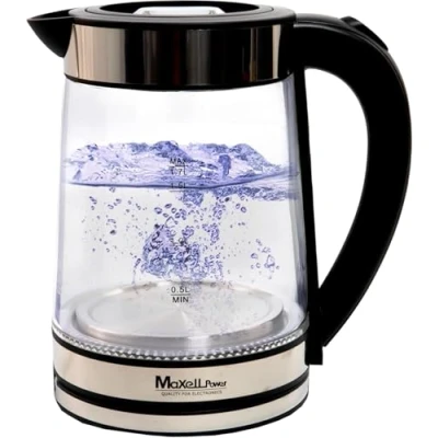Imagen de HERVIDOR DE AGUA ELECTRICO 1,7L VIDRIO CRISTAL 1500W POTENCIA HERVIDORA (HERVIDORA 1,7L)