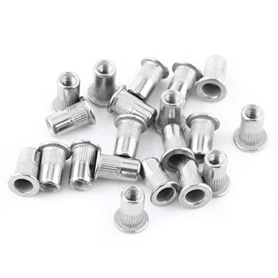 Imagen de tuerca de remache cabeza plana, rosca métrica, M3, M4, M5, M6, M8, tornillo acero inoxidable (M4)