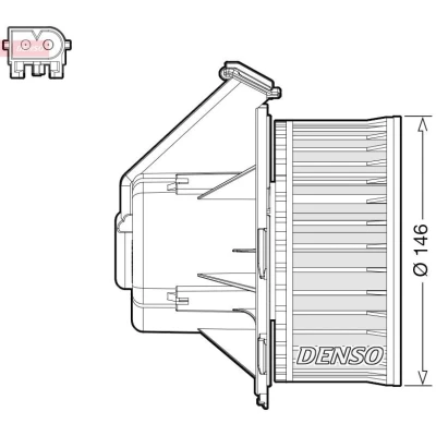 Imagen de DENSO DEA17032 Ventilador de Calefacción para vehíc. con volante a la izquierda VOLKSWAGEN: Crafter 30 50 Furgón