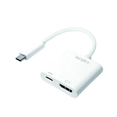 Imagen de Adaptador Logilink 0.14m, 2xusb c/hdmi c Hdmi Color Blanco