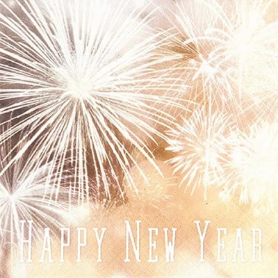 Imagen de 20 servilletas Feliz Año Nuevo Decoración de mesa Decoupage Serviettentechnik 33x33cm