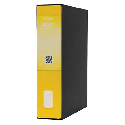 Imagen de Rexel Esselte D26206 Dox 2 Klassik Archivador (340 x 230 80 mm, 1 unidad), color negro/amarillo
