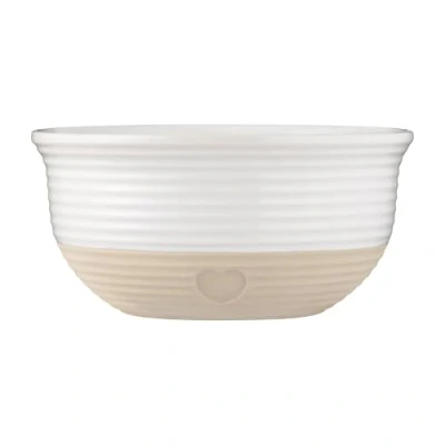 Imagen de Mason Cash Rustic Charm Cuenco para mezclar (26 cm, 3,5 l), diseño de corazón en relieve, ideal hornear masa, pasteles, ensaladas y pastas